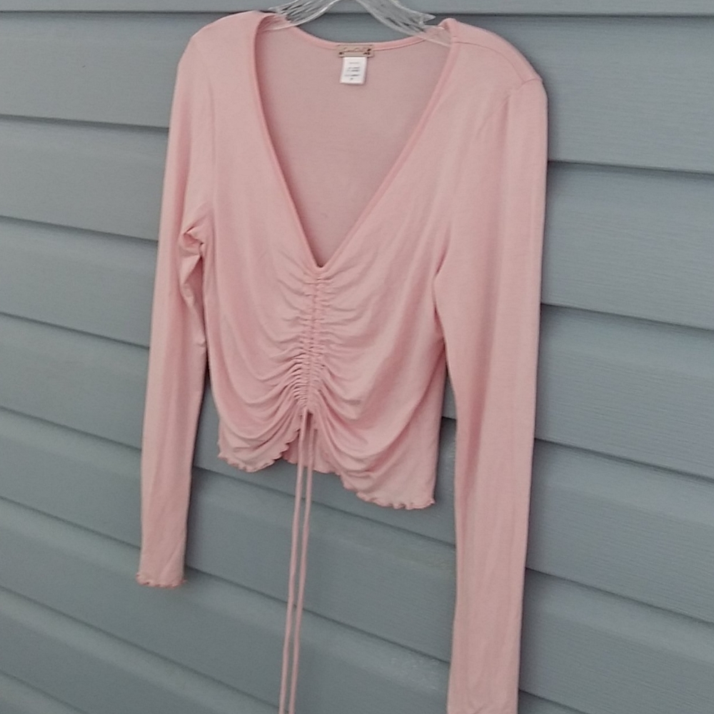 Luna chix crop top with pull string size medium